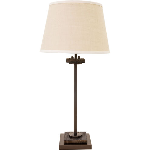 Farmhouse 28 inch 100 watt Chestnut Bronze Table Lamp Portable Light