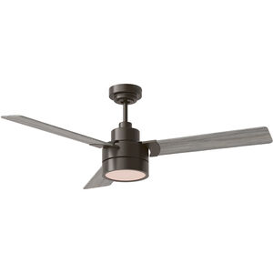 Jovie 52 LED 52 inch Aged Pewter with Light Grey Weathered Oak Blades Indoor/Outdoor Ceiling Fan