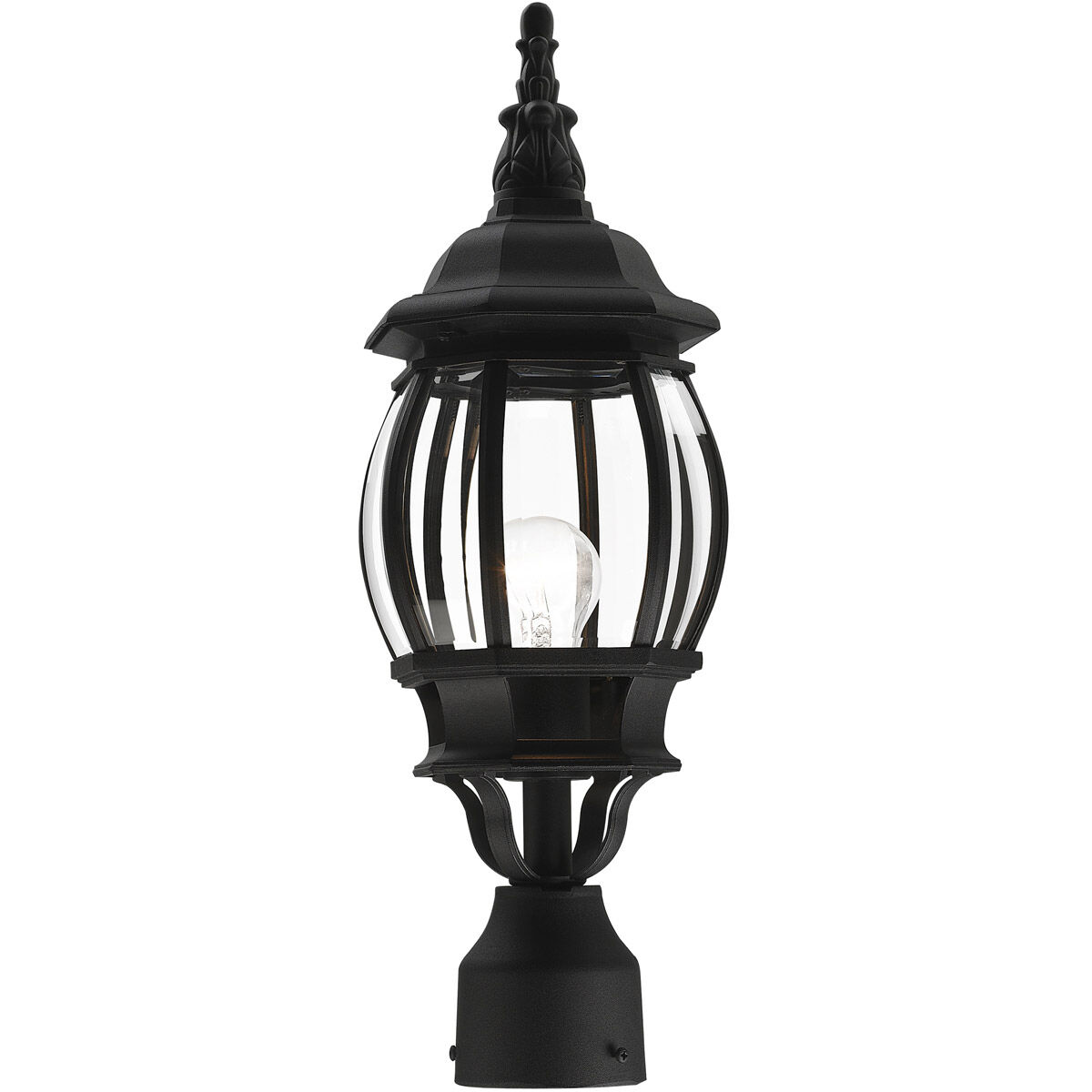 Frontenac 1 Light 19.5 inch Textured Black Outdoor Post Top Lantern