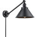 Briarcliff 21 inch 60.00 watt Matte Black Swing Arm Wall Light, Franklin Restoration