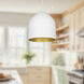 Helena Pendant Ceiling Light in White and Gold