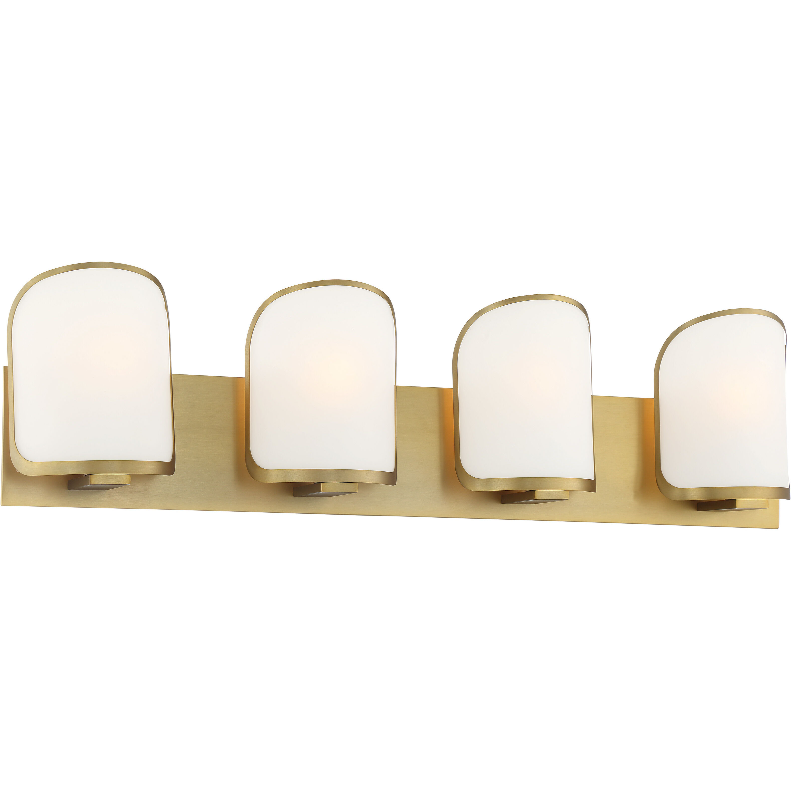 Bishop Crossing 4 Light 34 inch Soft Brass Bath Light Wall Light