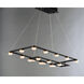 Button LED 15.75 inch Black and Gold Suspension Pendant Ceiling Light