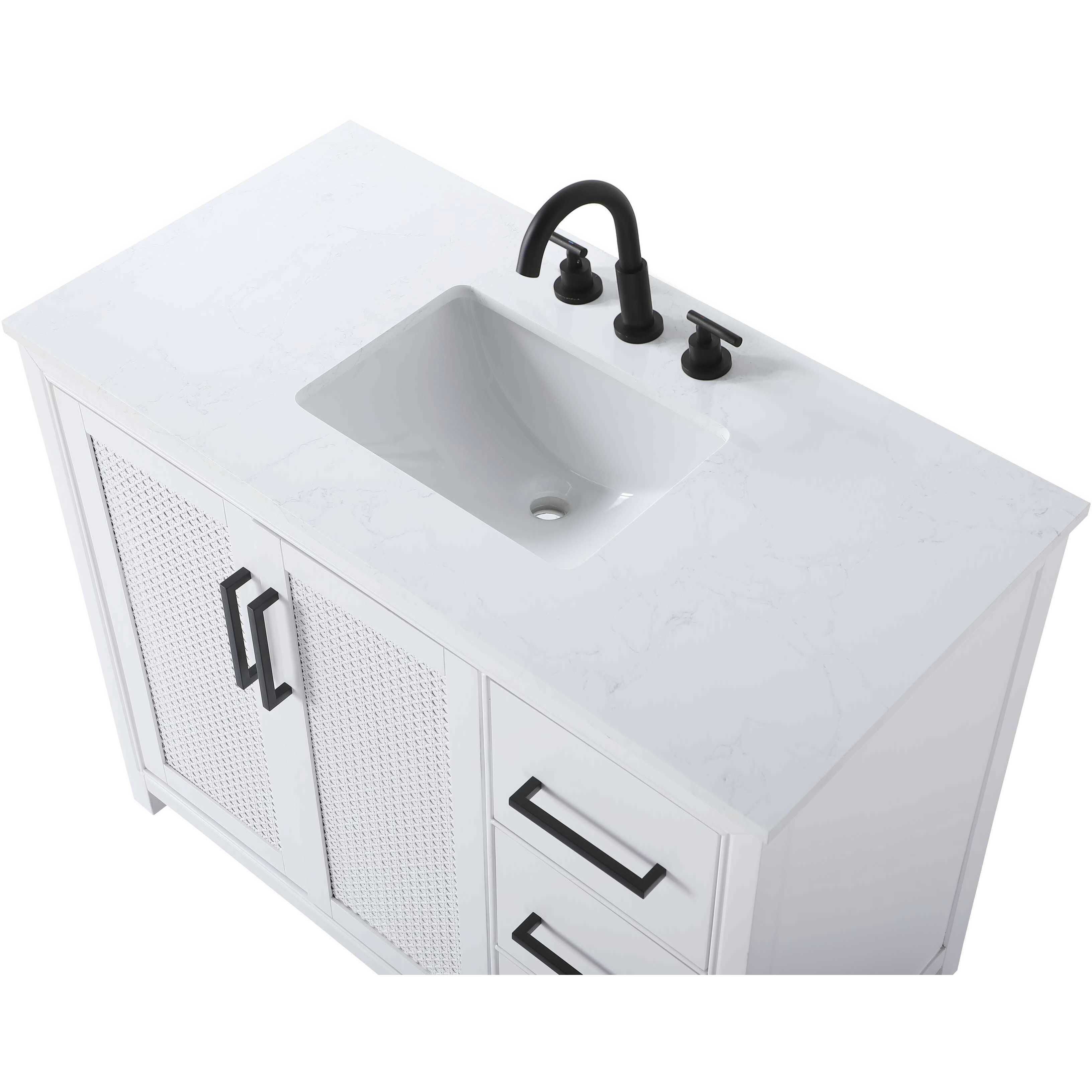 Alina 42 X 34 inch White Bathroom Vanity Cabinet