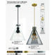 Newton Cone 3 Light 14 inch Satin Nickel Pendant Ceiling Light in Cased Matte White Glass