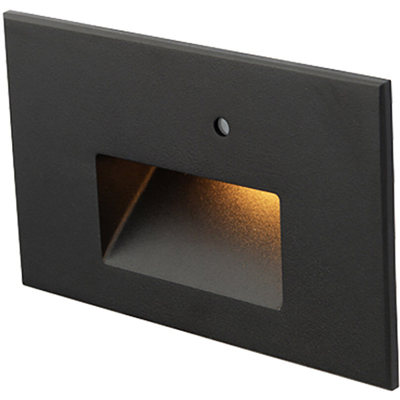 Tyler 120 3.8 watt Black Step and Wall Lighting in Amber, WAC Lighting