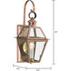 Olde Colony 1 Light 22 inch Copper with Clear Outdoor Wall Sconce