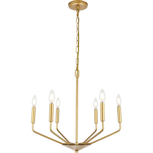 Geneseo 6 Light 22 inch Brass Pendant Ceiling Light