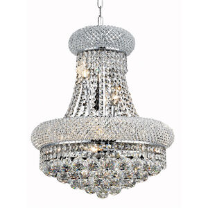 Primo 8 Light 16 inch Chrome Dining Chandelier Ceiling Light in Royal Cut