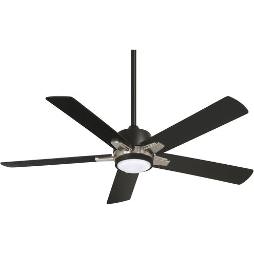 Stout 54 inch Coal Ceiling Fan in Coal/Brushed Nickel