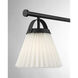 Scandinavian 3 Light 39 inch Matte Black Linear Chandelier Ceiling Light