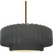 Radiance LED 14.5 inch Gloss Grey and Polished Brass Pendant Ceiling Light