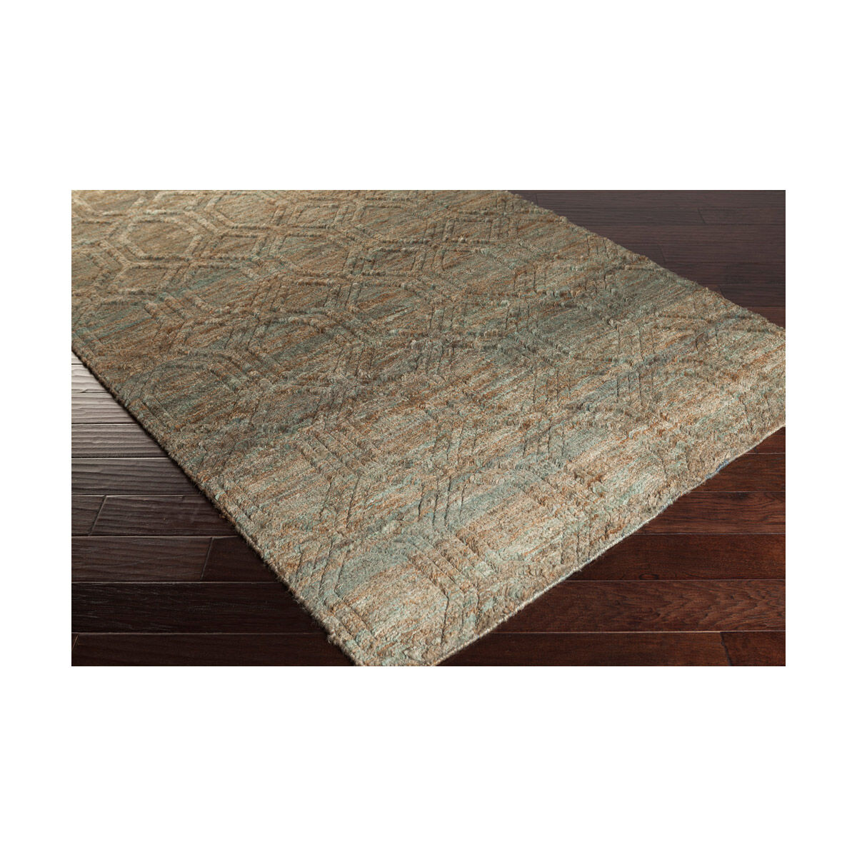 Galloway 96 X 30 inch Green and Neutral Runner, Jute