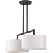 Meridian 2 Light 35 inch Bronze Linear Chandelier Ceiling Light, Large