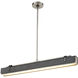 Valise LED 2.5 inch Aged Nickel and Tuxedo Leather Pendant Ceiling Light