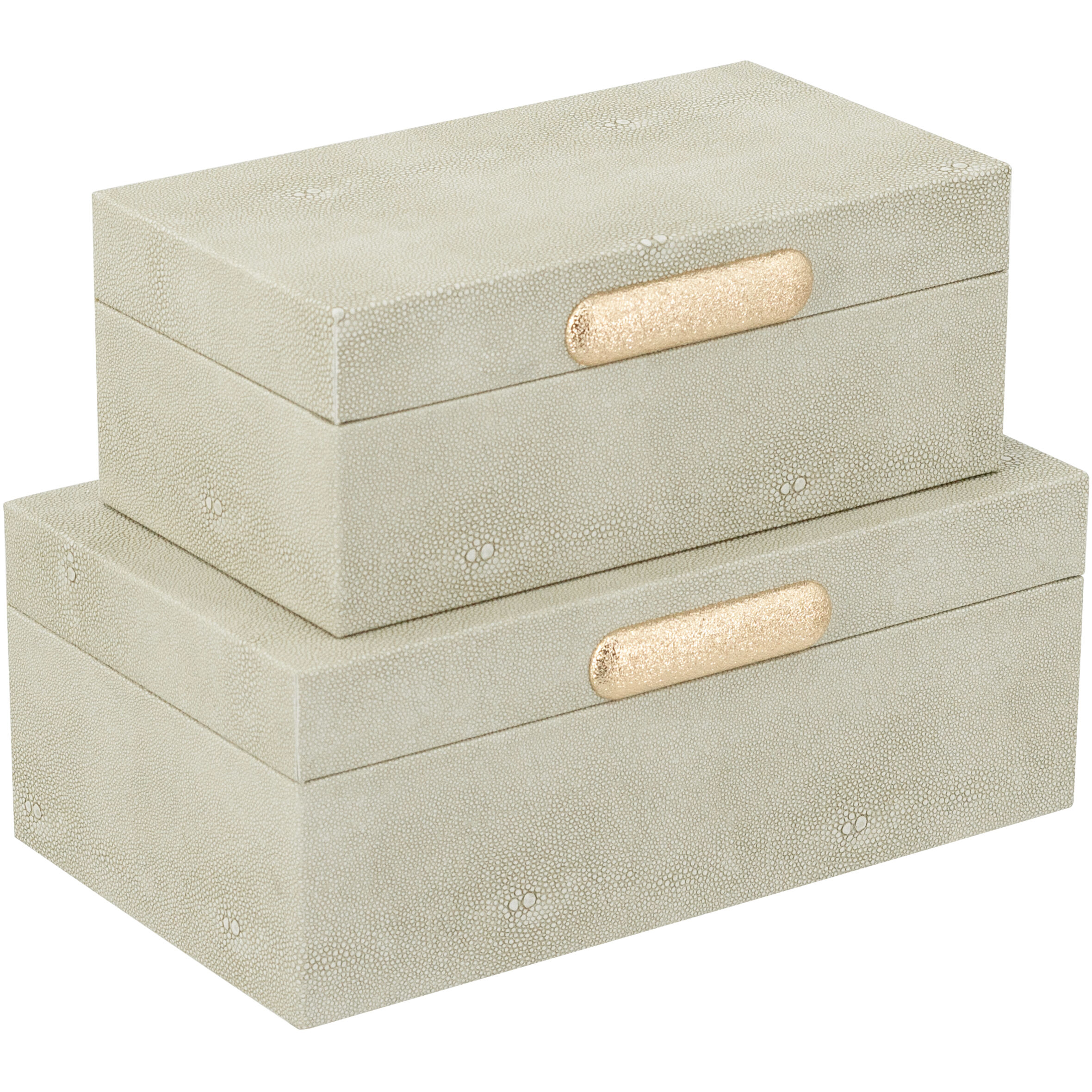 Anita Gray Faux and Gold Decorative Storage Box