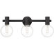 Wright 3 Light 25 inch Black Bathroom Vanity Light Wall Light