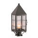 Ashford 1 Light 19.25 inch Gunmetal Post Lantern in Clear Glass, H Wire Pattern, Brass Traditions by Innovations Lighting