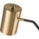 Oliver Avenue 66 inch 7.00 watt Matte Black with Aged Brass Floor Lamp Portable Light