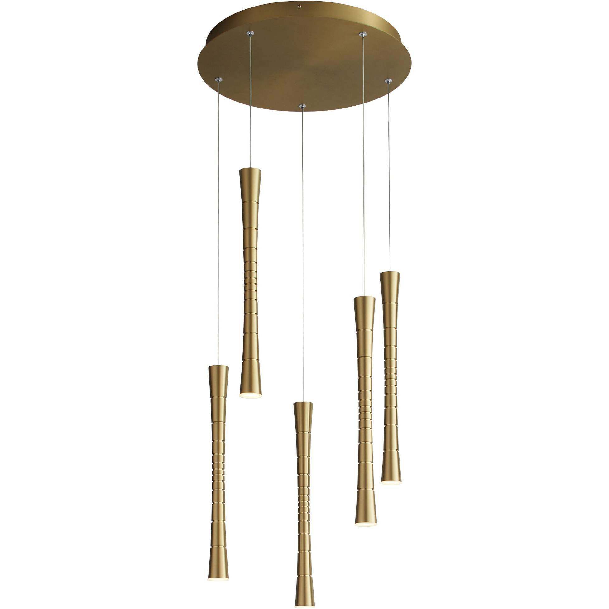Sabre 5 Light 16 inch Aged Brass Pendant Ceiling Light