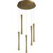 Sabre 5 Light 16 inch Aged Brass Pendant Ceiling Light