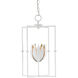 Tulipano 1 Light 10.5 inch Gesso White/Contemporary Gold Leaf Lantern Pendant Ceiling Light