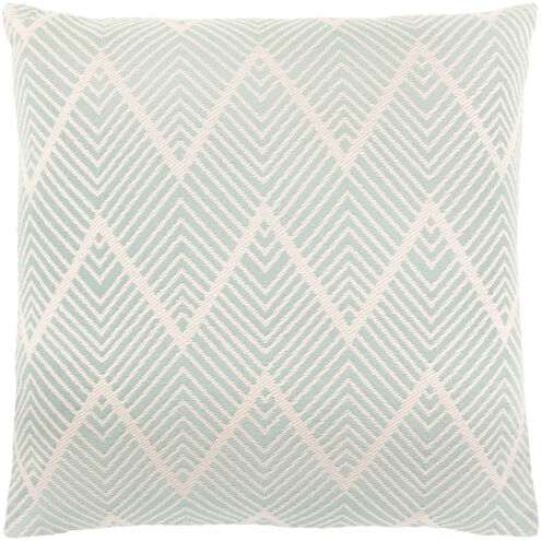 Kanga 20 X 20 inch Medium Gray/Mint/Cream Pillow Kit, Square