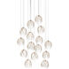 Banyan 15 Light 21 inch Antique Brass Multi-Drop Pendant Ceiling Light