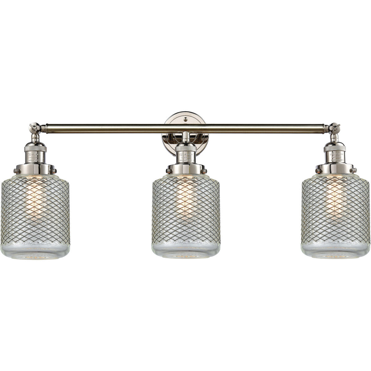 Franklin Restoration Stanton 3 Light 32 inch Polished Nickel Bath Vanity Light Wall Light, Franklin Restoration