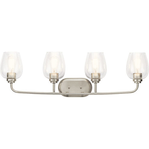 Valserrano 4 Light 34 inch Brushed Nickel Wall Mt Bath 4 Arm Wall Light