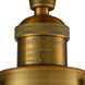 Franklin Restoration Bellmont LED 6 inch Brushed Brass Semi-Flush Mount Ceiling Light in Matte White Glass, Franklin Restoration