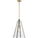 Paxos 1 Light 15.5 inch Legacy Brass and Sand Coal Pendant Ceiling Light