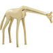 Brass Giraffe 9 X 3.75 inch Sculpture, Small