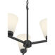 Strayhan 3 Light 18 inch Matte Black Chandelier Ceiling Light