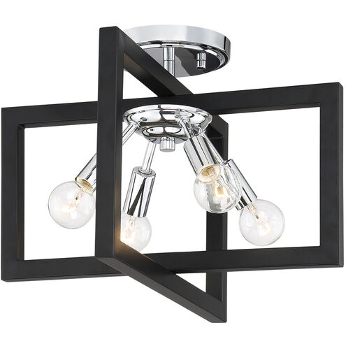 Xander 4 Light 15 inch Chrome Semi-Flush Ceiling Light
