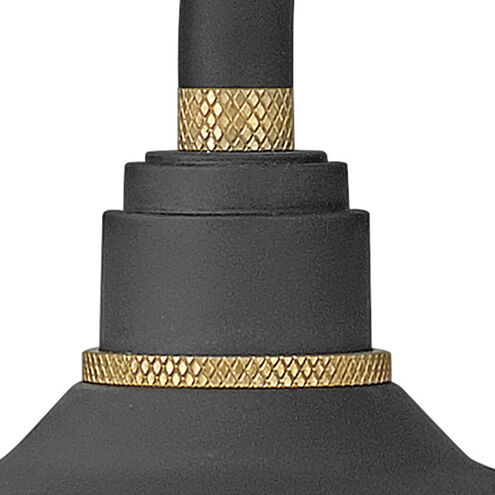 Foundry Classic Outdoor Barn Light in Textured Black, Gooseneck