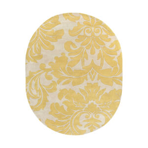 Athena 120 X 96 inch Yellow and Neutral Area Rug, Wool