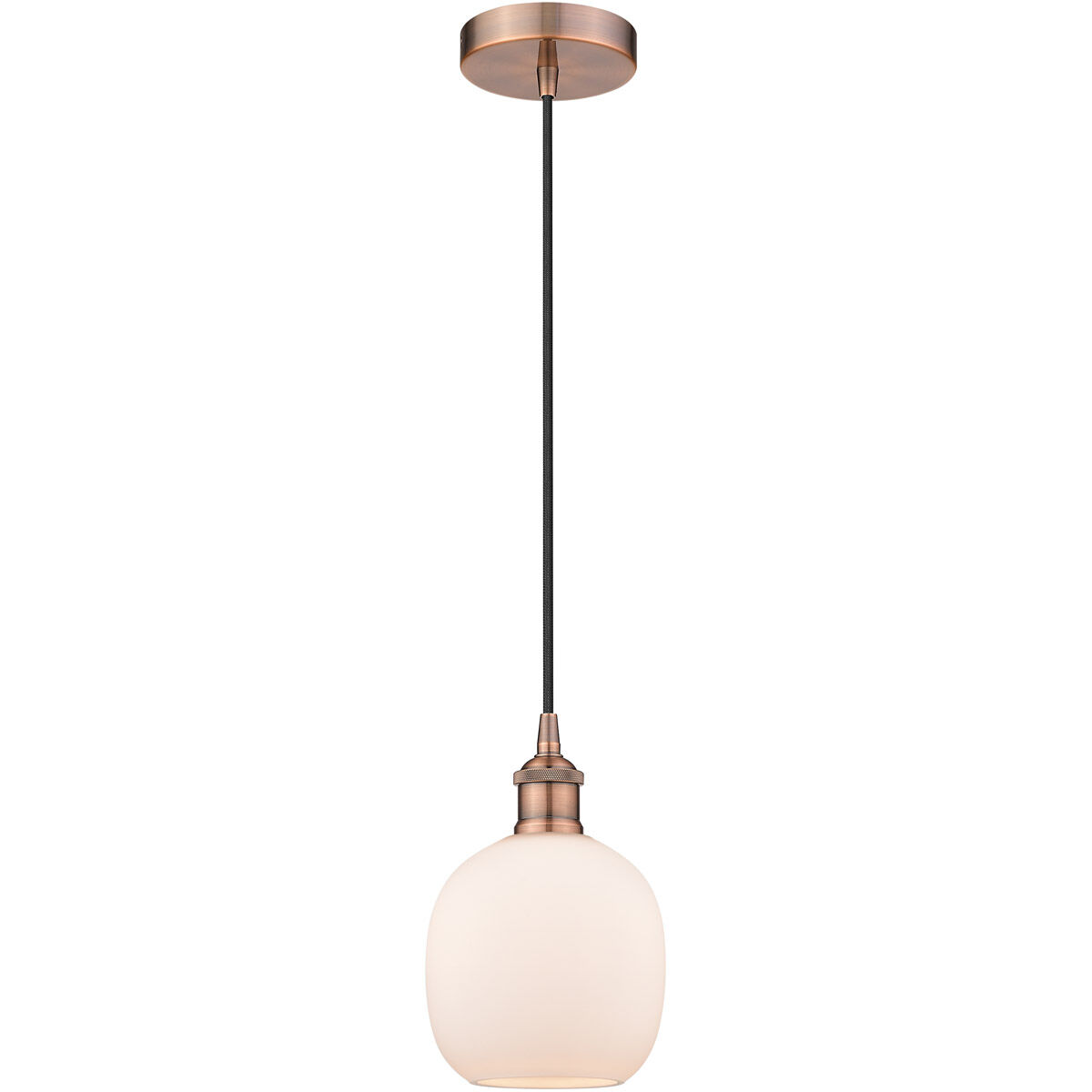 Edison Belfast LED 6 inch Antique Copper Mini Pendant Ceiling Light