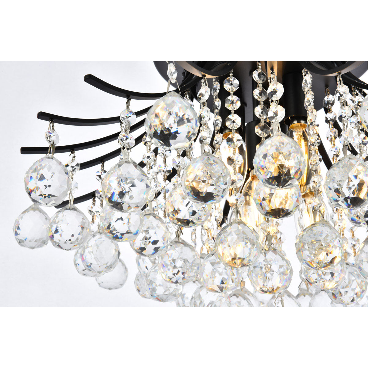 Toureg 6 Light 19 inch Black and Clear Flush Mount Ceiling Light