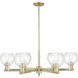 Arcadia Athens 6 Light 35.63 inch Antique Brass Chandelier Ceiling Light in Clear