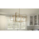 Dupree 5 Light 34 inch Brushed Weathered Brass Island Light Ceiling Light