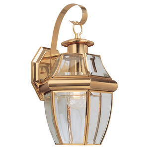 Lancaster 1 Light 14 inch Polished Brass Outdoor Wall Lantern, Large
