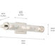 Azores 4 Light 25 inch Polished Nickel Linear Bath Wall Light, Medium