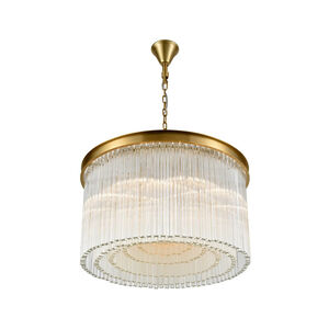 Lumineer 15 Light 30 inch Aged Brass Chandelier Ceiling Light