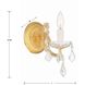 Maria Theresa 1 Light 6 inch Gold Sconce Wall Light in Clear Hand Cut