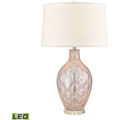 Bayside 31 inch 150.00 watt Pink with Clear Table Lamp Portable Light