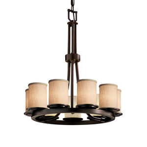 Textile LED 23 inch Brushed Nickel Chandelier Ceiling Light