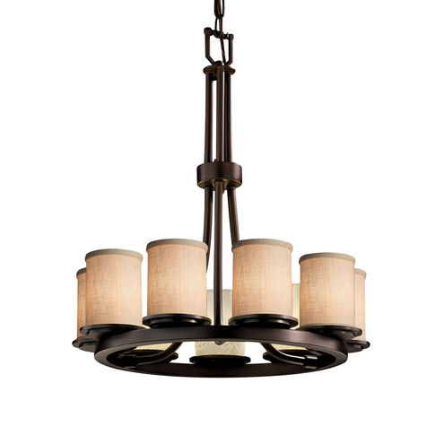 Textile 23 inch Matte Black Chandelier Ceiling Light