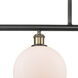 Ballston Athens LED 48 inch Black Antique Brass Island Light Ceiling Light in Matte White Glass, Ballston