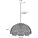 Kamari 3 Light 35.5 inch Antique Brass Pendant Ceiling Light